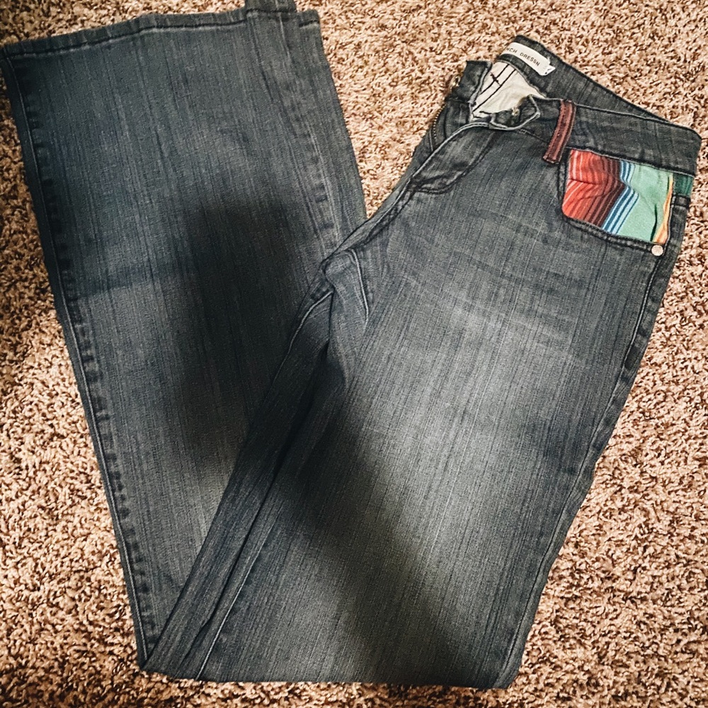 Ranch Dressn Jeans serape bell bottoms bootcut